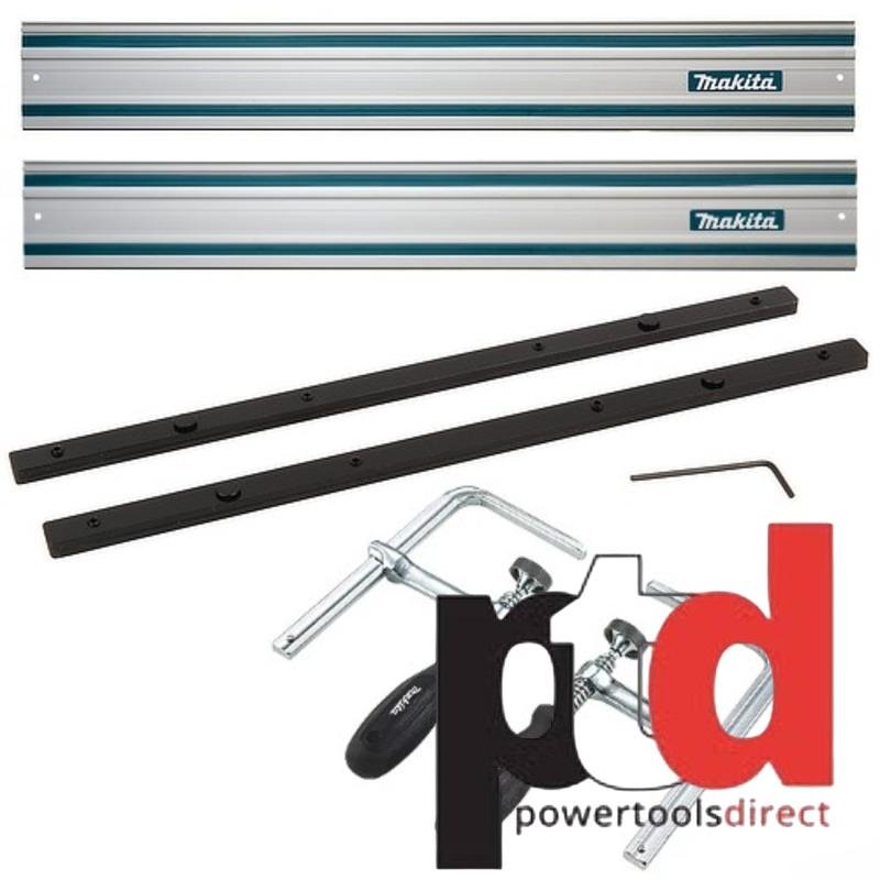 Makita Plunge Saw Guide Rail Kit – 2 x 1500mm Guide Rails, Connector Set and Clamp Set - buy online in Australia | Trade Tools Australia