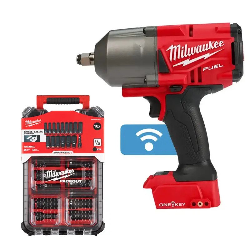 Milwaukee 18v One Key Fuel Brushless High Torque 1/2″ Impact Wrench and 1/2″ Socket Set - buy online in Australia | Trade Tools Australia