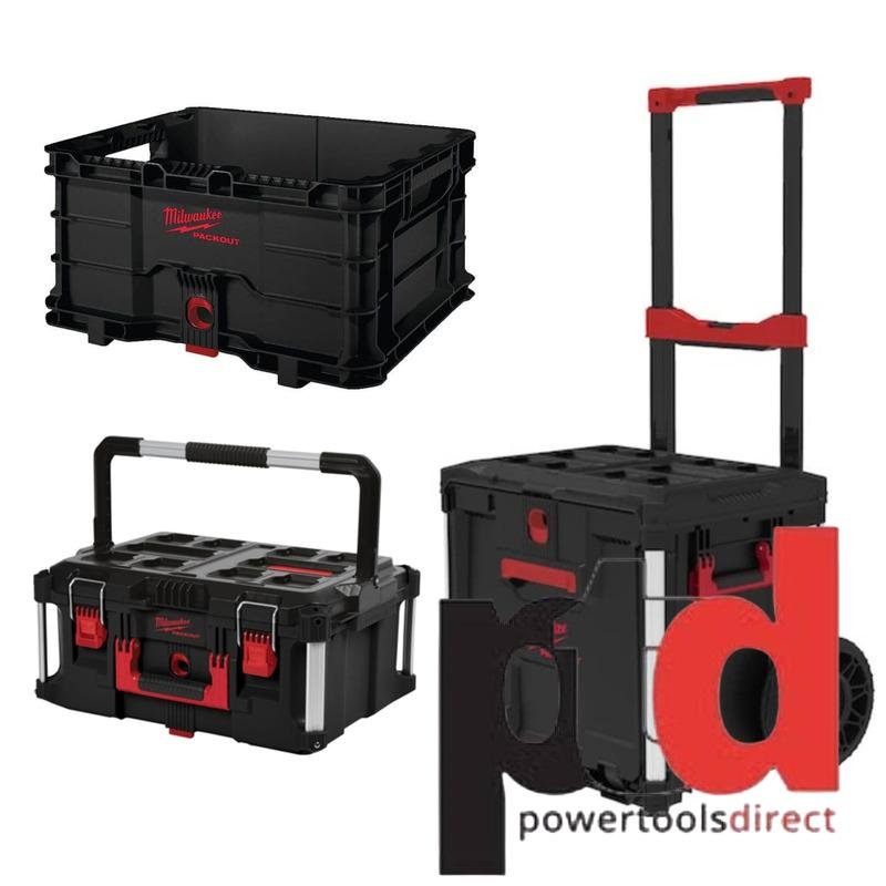 Milwaukee 3 Piece Packout Bundle – 4932498651 Rolling Drawer, 4932464079 Toolbox & 4932471724 Crate - buy online in Australia | Trade Tools Australia