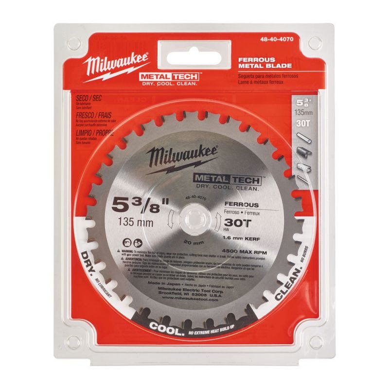 Milwaukee 48404070 135mm Circular Saw Blade For Metal 130x20x30 - buy online in Australia | Trade Tools Australia