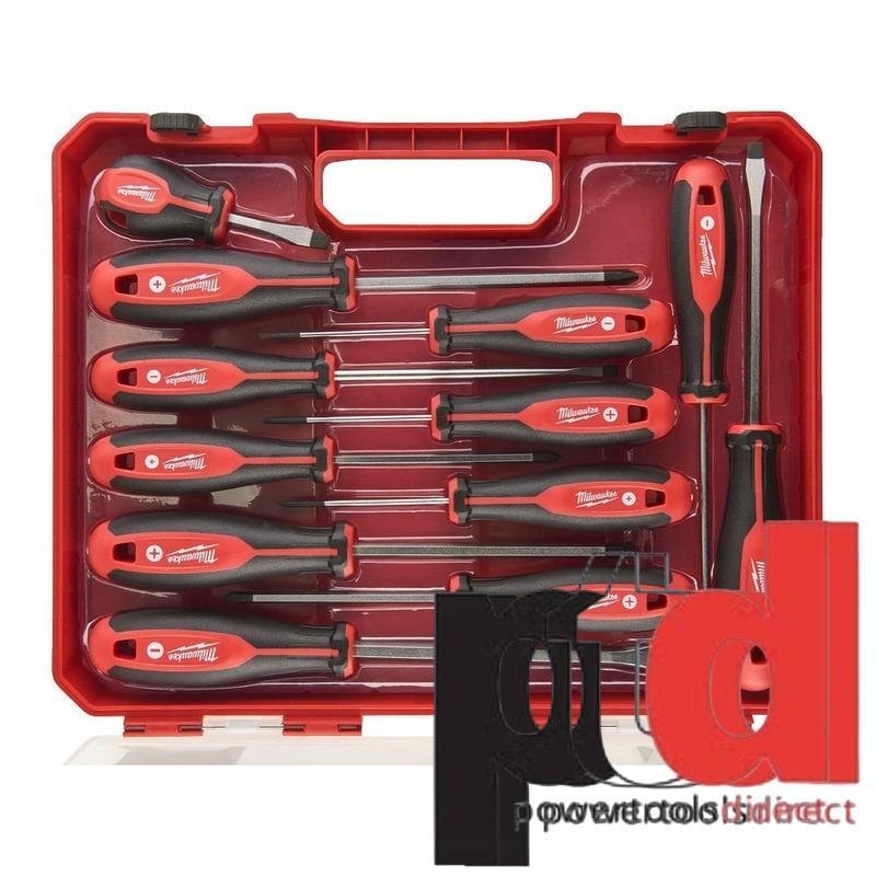 Milwaukee 4932472003 12 Piece Hi-Leverage Handle Screwdriver Set – Magnetic Tip - buy online in Australia | Trade Tools Australia