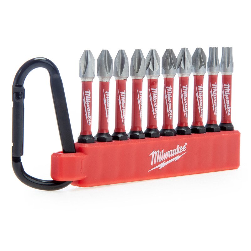 Milwaukee 4932492939 10pc Shockwave Carabiner Screwdriver Bits - buy online in Australia | Trade Tools Australia