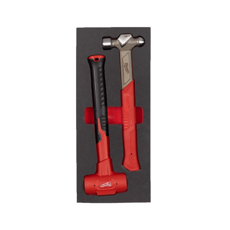 Milwaukee 4932493254 Ball Peen & Dead Blow Hammer Set Foam Insert – 2pc - buy online in Australia | Trade Tools Australia