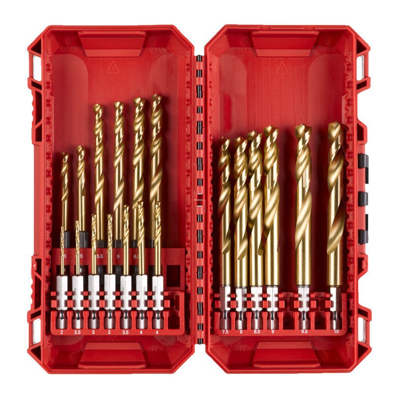 Milwaukee 4932493866 19pc Shockwave HSS-G Tin Red Hex, Metal Drill Bit Set - buy online in Australia | Trade Tools Australia