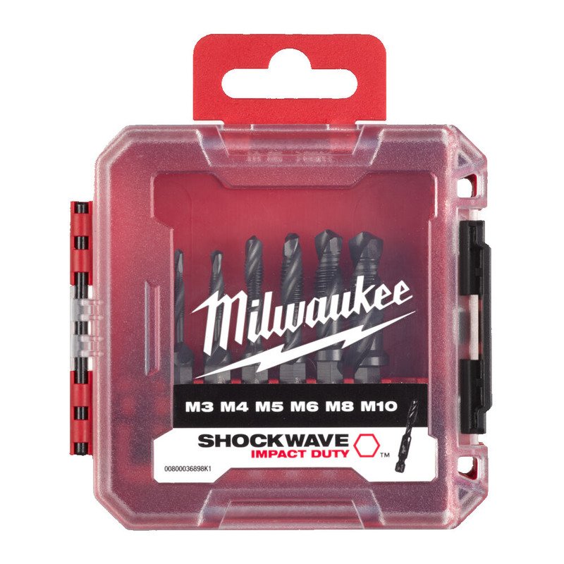 Milwaukee 4932498267 6pc 1/4″ HSS-G Combi Drill Tap Set - buy online in Australia | Trade Tools Australia