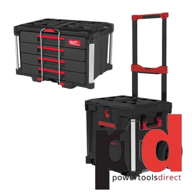 Milwaukee 4932498651 Packout Rolling Drawer & 4932493189 PACKOUT 4 Drawer Tool Box - buy online in Australia | Trade Tools Australia