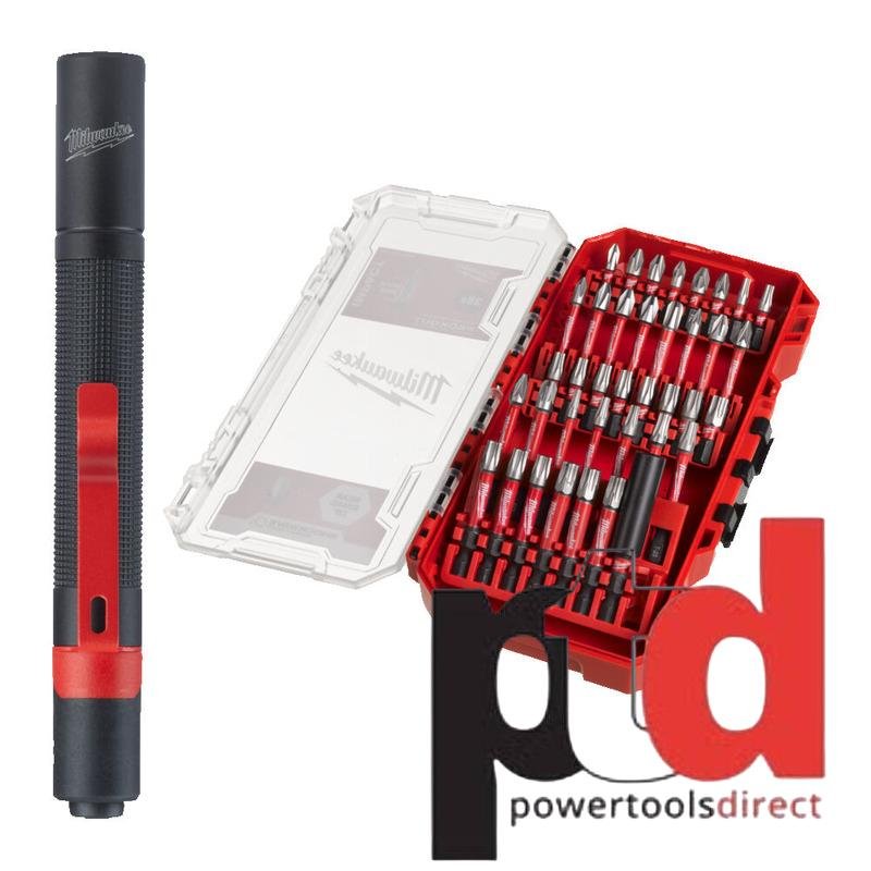 Milwaukee 4932860932 39pc Shockwave Impact Duty Bit Set with IPL LED Pen Light - buy online in Australia | Trade Tools Australia