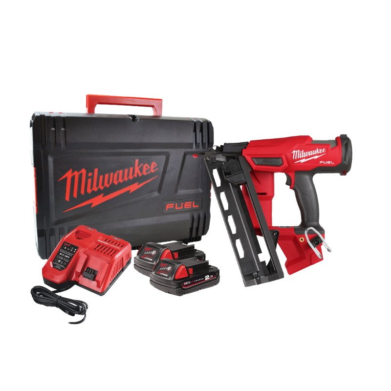 Milwaukee Fuel M18FN16GA-202X 16G Angled Finish Nailer 2-Mode Kit 2 x M18B2 2ah Batteries - buy online in Australia | Trade Tools Australia