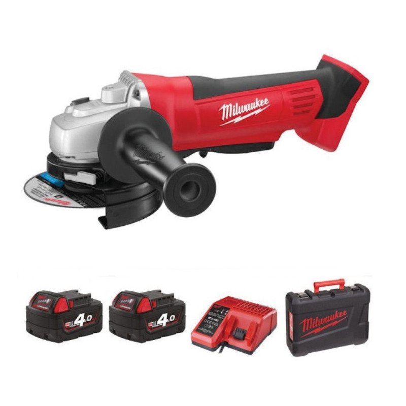 Milwaukee HD18AG115-402C 18V 115mm Angle Grinder (2 x 4.0Ah RedLithium-Ion Batteries) - buy online in Australia | Trade Tools Australia