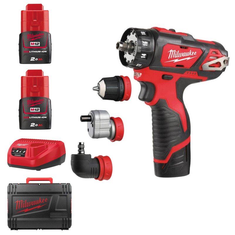 Milwaukee M12BDDXKIT-202C 12v 2×2.0Ah Lio-ion Removable Chuck Drill Driver - buy online in Australia | Trade Tools Australia