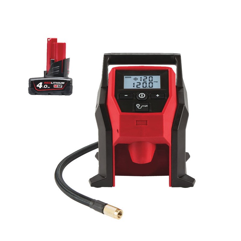 Milwaukee M12BI-0 12v Compact Inflator Naked and a M12B4 4ah Battery - buy online in Australia | Trade Tools Australia