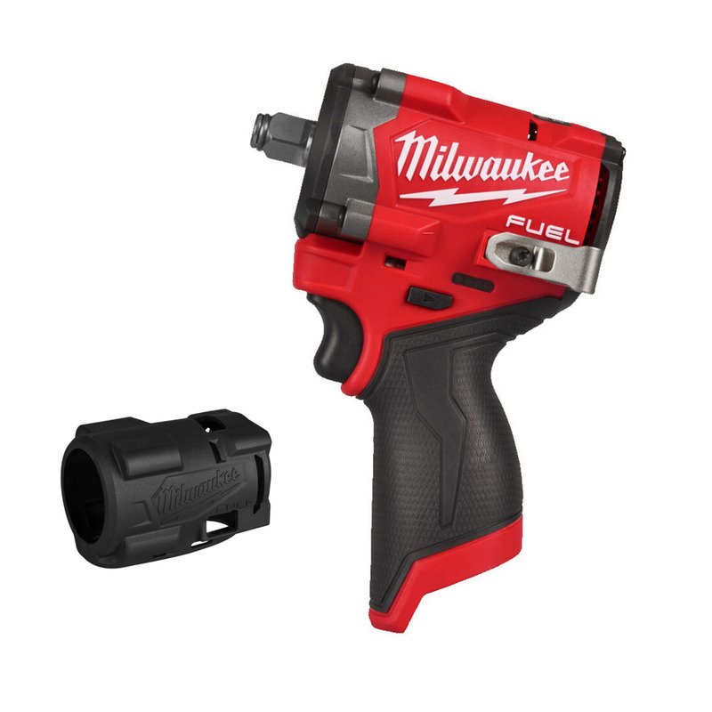 Milwaukee M12FCIWF12G3-0 12v Fuel 1/2″ Compact Impact Wrench Naked & 4932499365 Rubber Sleeve - buy online in Australia | Trade Tools Australia