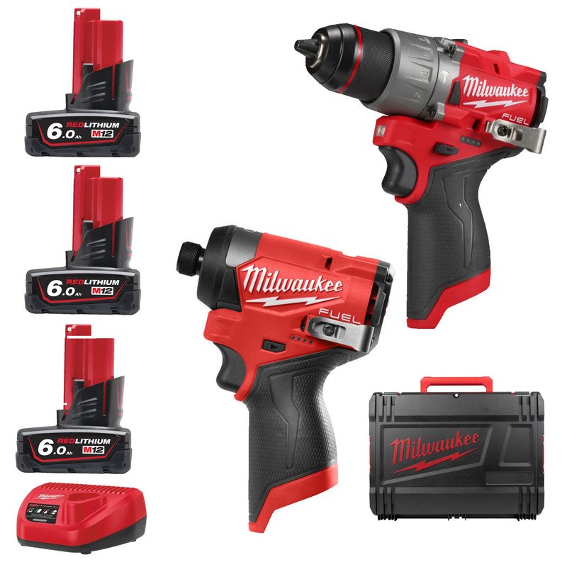 Milwaukee M12FPP2A2-603X 12v Fuel 2 Piece Kit Powerpack NEW GEN – 3 x 6.0ah Batteries - buy online in Australia | Trade Tools Australia