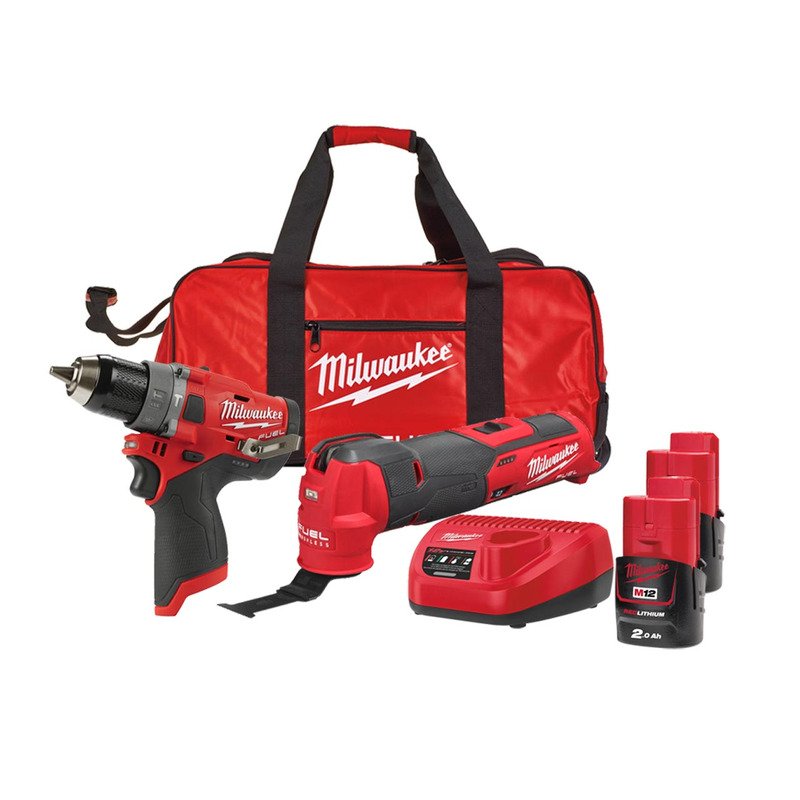 Milwaukee M12FPP2BA-202B 12V 2x2ah Li-Ion FUEL Combo Kit - buy online in Australia | Trade Tools Australia