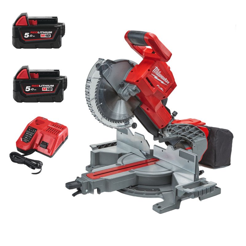 Milwaukee M18FMS254-502X 18V Fuel 254mm Brushless Cordless Mitre Saw with 2 x 5ah Batteries and Fast Charger - buy online in Australia | Trade Tools Australia