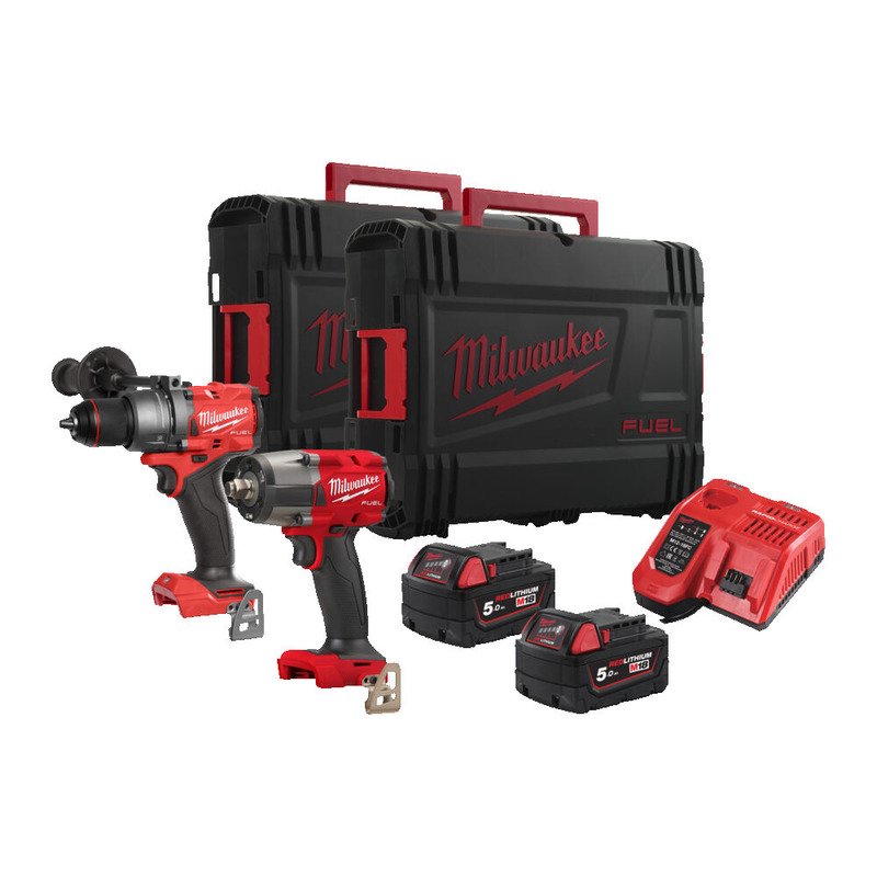 Milwaukee M18FPP2F3-502x 18v M18FPD3 Combi Drill & M18FMTIW2F12 Impact Wrench – 2 x 5.0ah Batteries - buy online in Australia | Trade Tools Australia