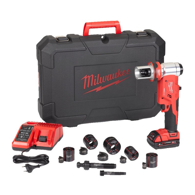 Milwaukee M18HKP-201CA 18v Force Logic Hydraulic Knockout Punch Tool Kit – 2.0ah Battery - buy online in Australia | Trade Tools Australia