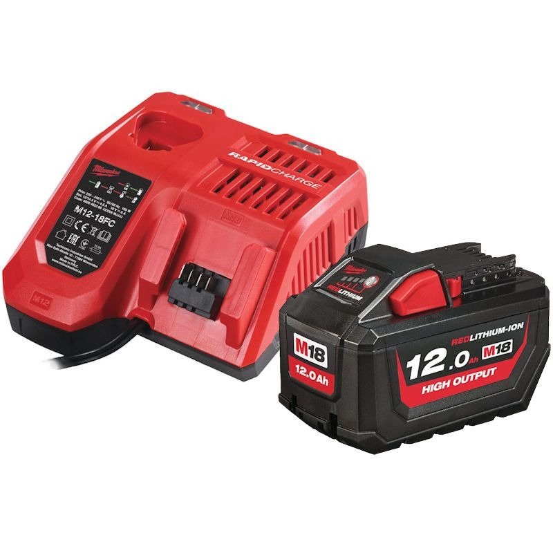 Milwaukee M18HNRG-121 18V 12.0Ah RedLithium-Ion High Output Battery and Charger Pack (1 x Battery + Charger) - buy online in Australia | Trade Tools Australia