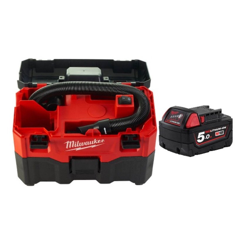 Milwaukee M18VC2 18V Wet/Dry Vacuum (Body Only) & 5.0Ah Battery - buy online in Australia | Trade Tools Australia