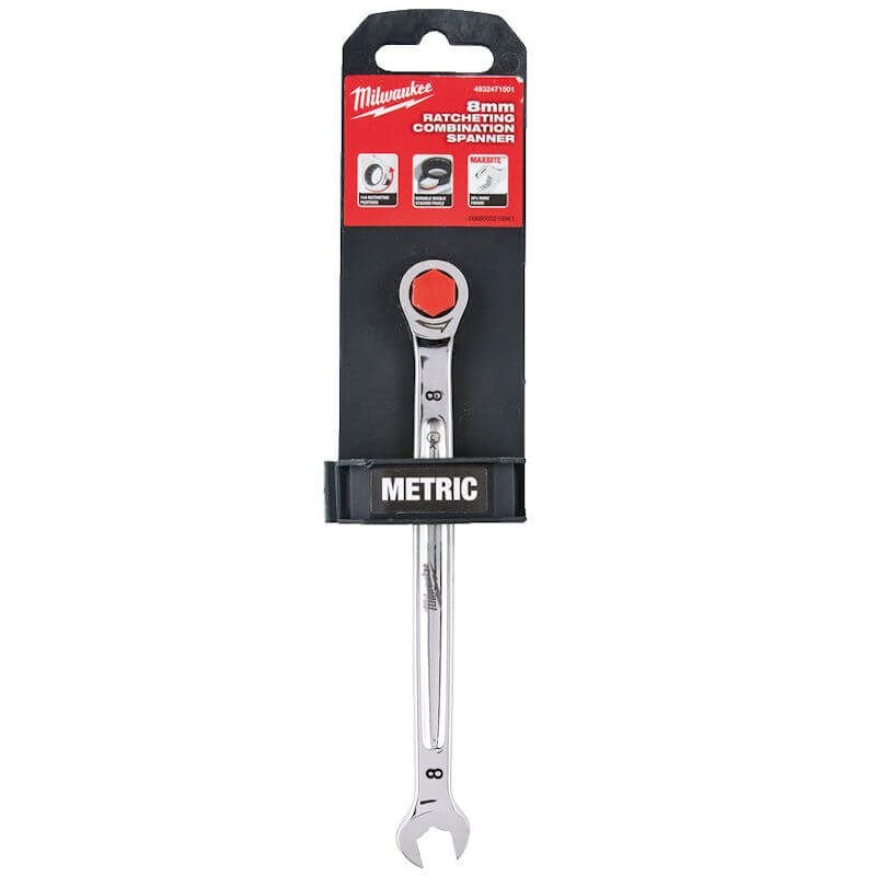 Milwaukee Maxbite Ratcheting Combination Spanner – Pick Size - buy online in Australia | Trade Tools Australia