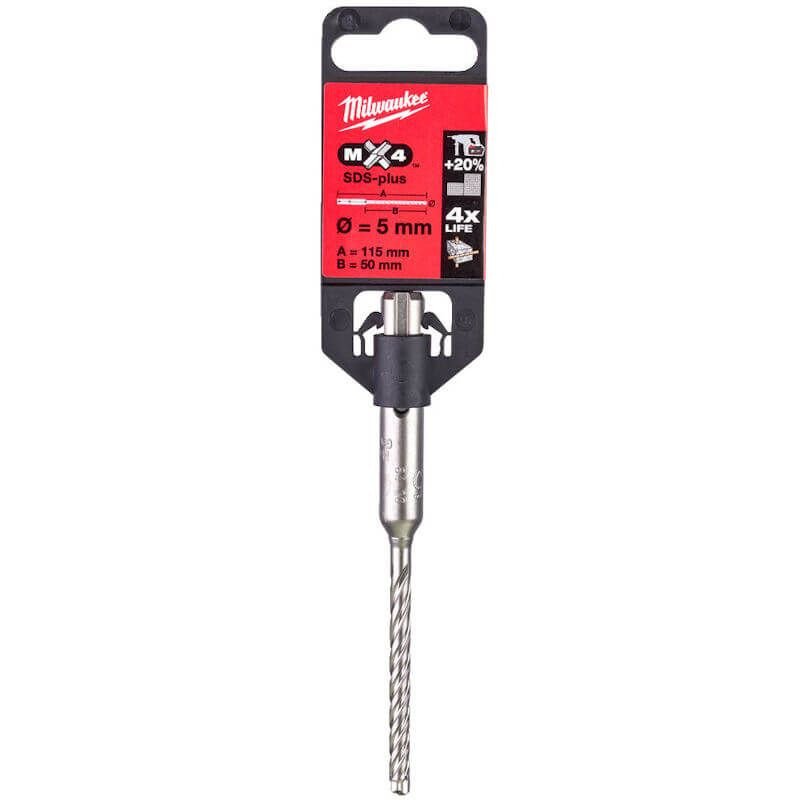 Milwaukee SDS+ MX4 Drill Bits – 4 Cut (Select Size) - buy online in Australia | Trade Tools Australia