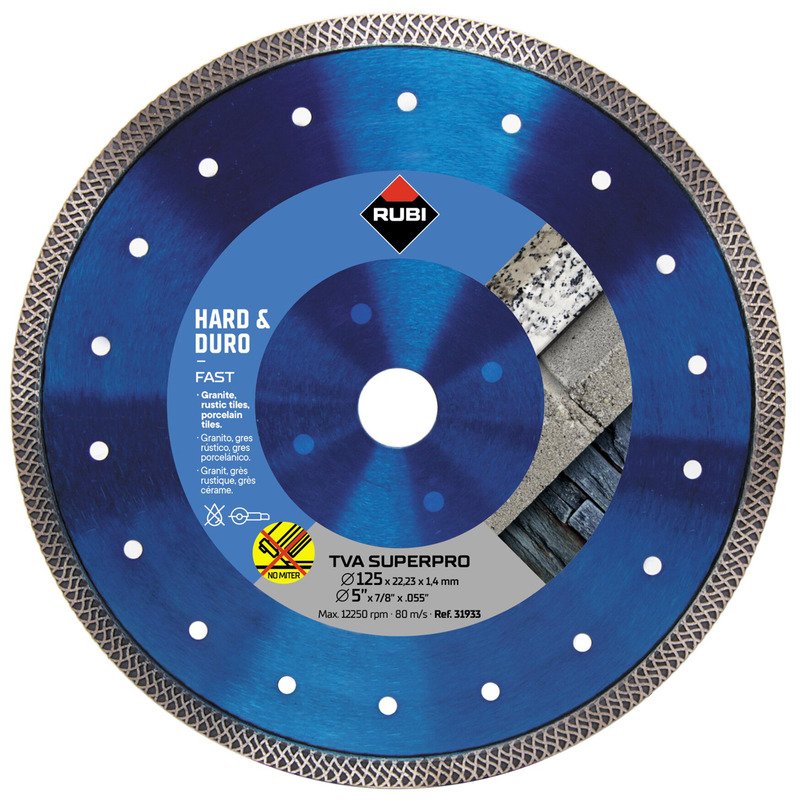 Rubi 31933 Hard Material TURBO VIPER Diamond Blade (TVA) – 125mm - buy online in Australia | Trade Tools Australia