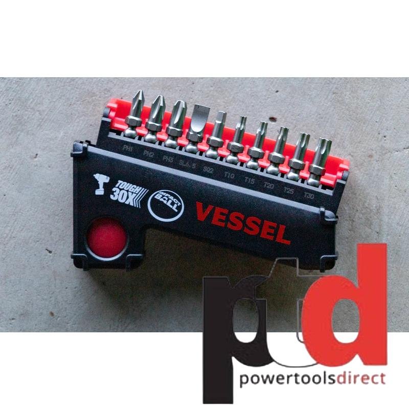 Vessel 10pc Torsion Impact Ball Bits & Bit Holder IB11P04E - buy online in Australia | Trade Tools Australia