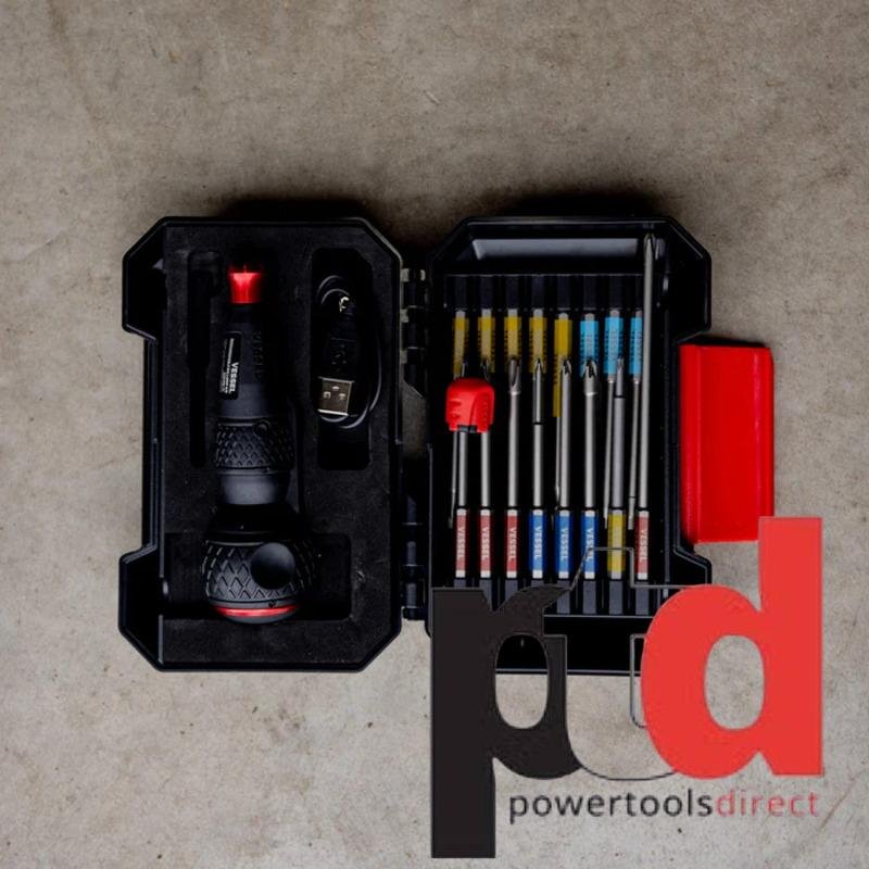 Vessel 16pc GOSAI Bit Set with 220USB Ball Grip Screwdriver in Hard Case - buy online in Australia | Trade Tools Australia