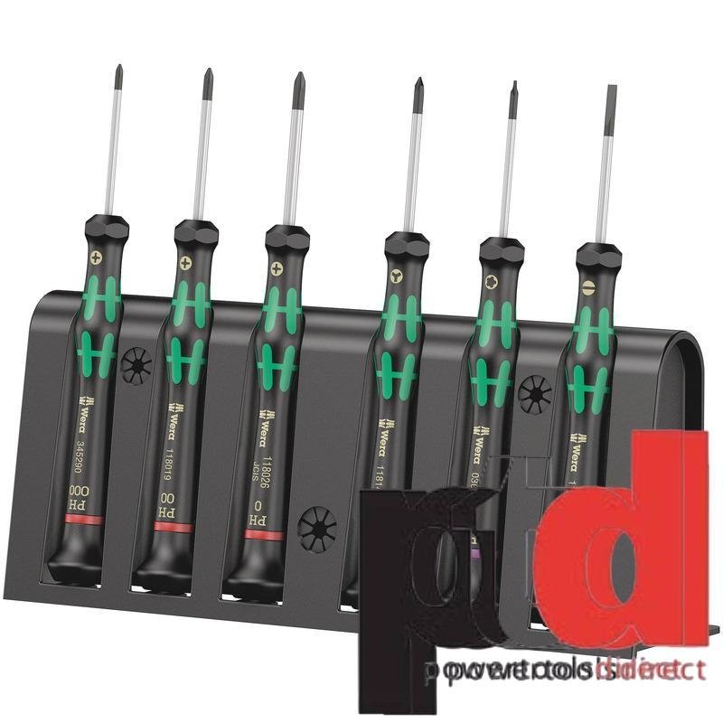 Wera 2050/6 Screwdriver set and rack for electronic applications, 6 pieces - buy online in Australia | Trade Tools Australia