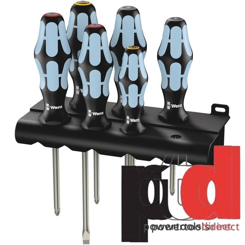 Wera 3334/3350/3355/6 Kraftform Screwdriver set, stainless and rack, 6pc - buy online in Australia | Trade Tools Australia