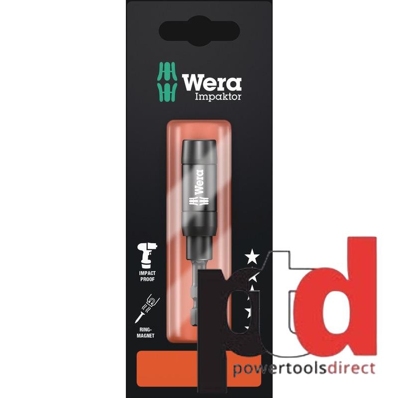 Wera 897/4 IMP R SB Impaktor Holder with Retaining Ring and Ring Magnet, 1/4″ x 75 mm - buy online in Australia | Trade Tools Australia