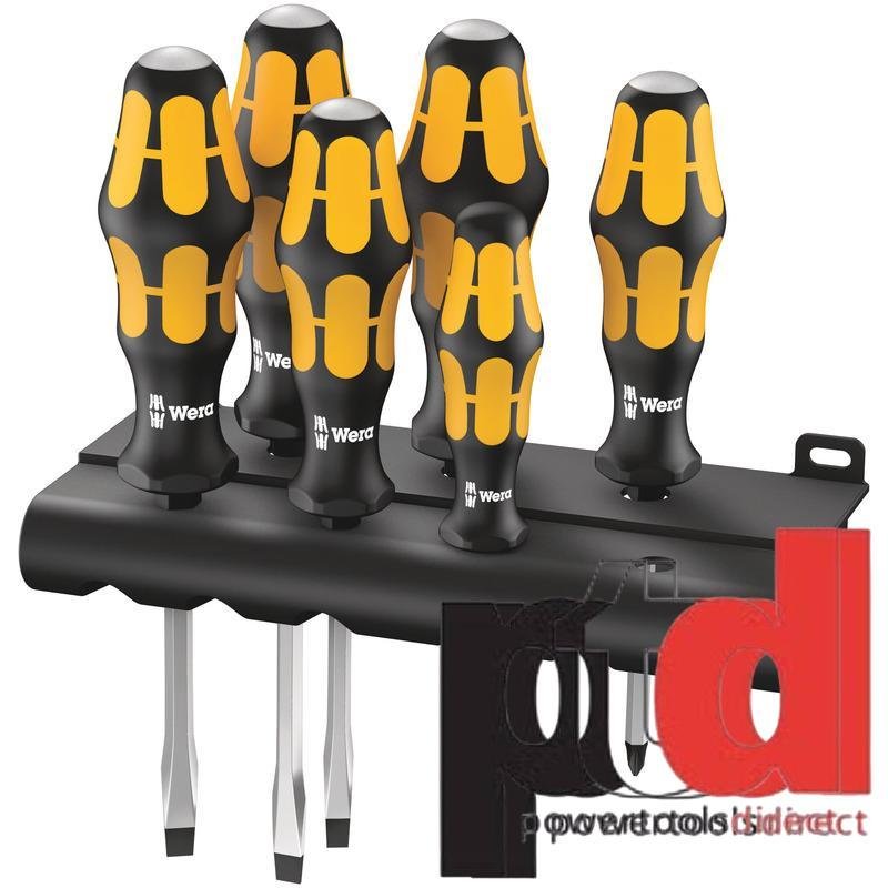 Wera 932/918/6 Screwdriver set Kraftform Chisel Driver and Rack, 6pc - buy online in Australia | Trade Tools Australia