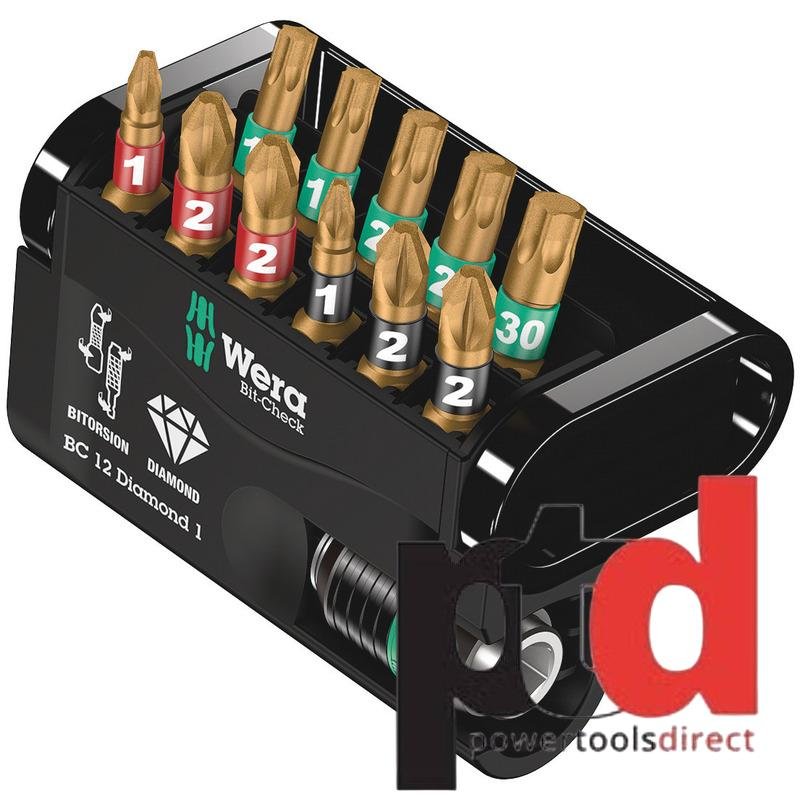 Wera Bit-Check 12 Diamond 1, Universal Bit Holder and Bits, 12pc - buy online in Australia | Trade Tools Australia