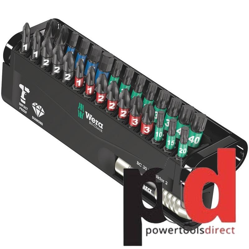 Wera Bit-Check 30 Impaktor 2, Holder and Bits, PH/PZ/TX/HEX, 30pc - buy online in Australia | Trade Tools Australia