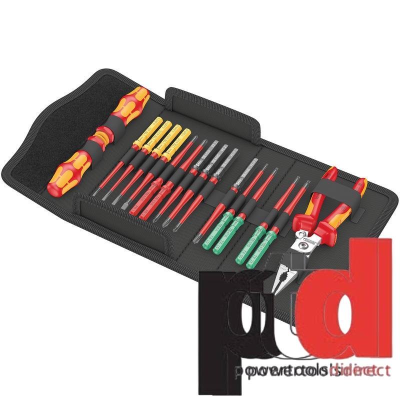 Wera Kraftform Kompakt VDE 17 Extra Slim 1 Tool Finder, Twin Handle, Knipex Plier, 17pc - buy online in Australia | Trade Tools Australia