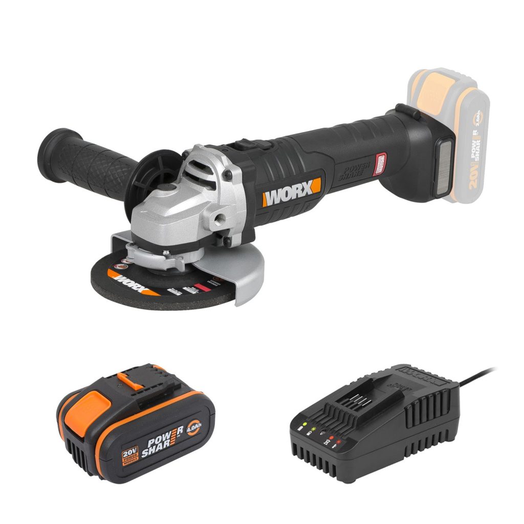 WORX 20V 125mm Angle Grinder: Brushless | 4Ah POWERSHARE Kit - buy online in Australia | Trade Tools Australia